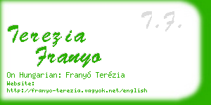 terezia franyo business card