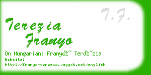 terezia franyo business card